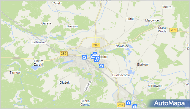mapa Lubsko, Lubsko na mapie Targeo