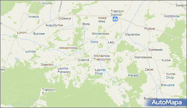 mapa Michalinów Trąbczyński, Michalinów Trąbczyński na mapie Targeo