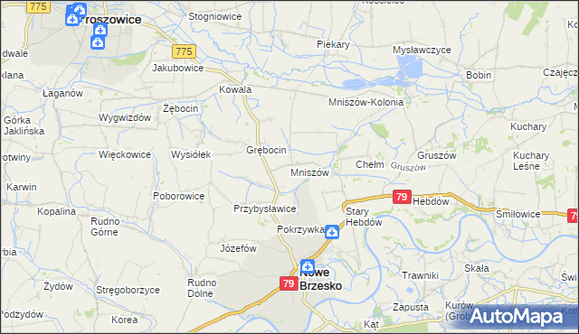 mapa Mniszów, Mniszów na mapie Targeo