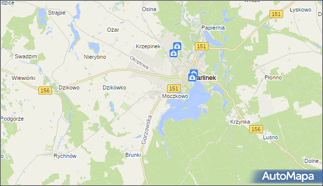 mapa Moczkowo, Moczkowo na mapie Targeo