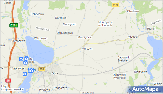 mapa Murczyn, Murczyn na mapie Targeo