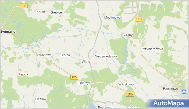 mapa Niedźwiedziska, Niedźwiedziska na mapie Targeo