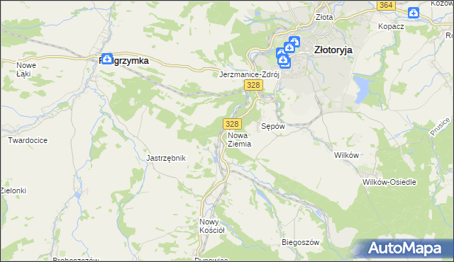 mapa Nowa Ziemia, Nowa Ziemia na mapie Targeo