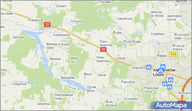 mapa Nowy Adamów, Nowy Adamów na mapie Targeo