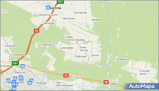 mapa Nowy Glinnik, Nowy Glinnik na mapie Targeo