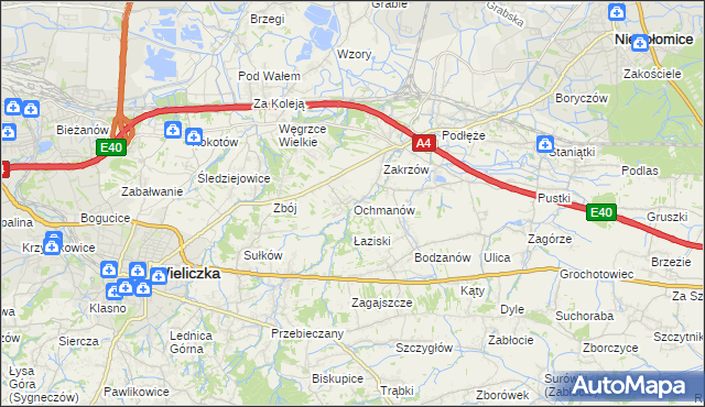 mapa Ochmanów, Ochmanów na mapie Targeo