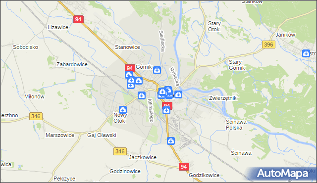 mapa Oława, Oława na mapie Targeo