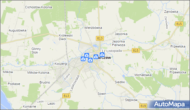 mapa Parczew, Parczew na mapie Targeo