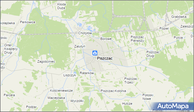 mapa Piszczac, Piszczac na mapie Targeo