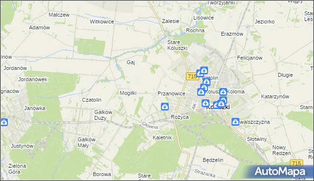 mapa Przanowice, Przanowice na mapie Targeo