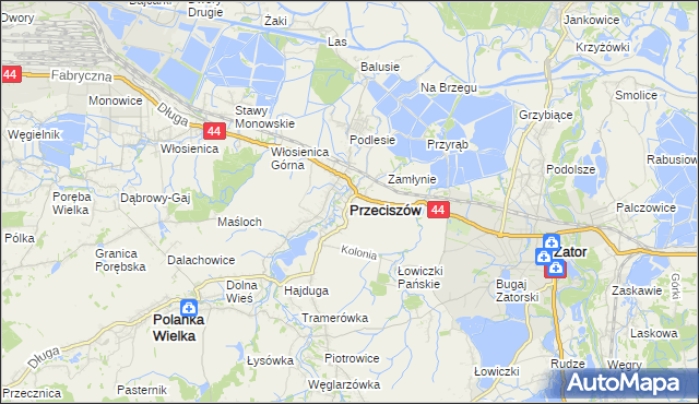 mapa Przeciszów, Przeciszów na mapie Targeo