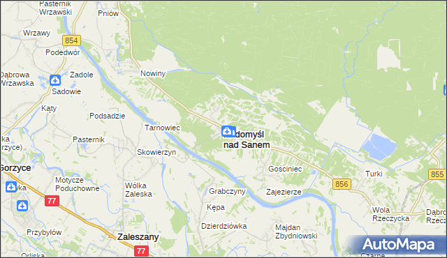 mapa Radomyśl nad Sanem, Radomyśl nad Sanem na mapie Targeo