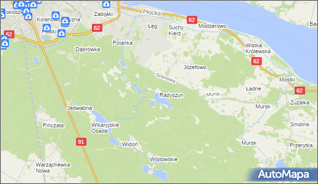 mapa Radyszyn, Radyszyn na mapie Targeo