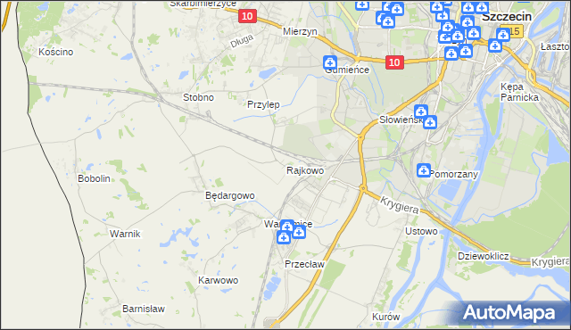mapa Rajkowo, Rajkowo na mapie Targeo