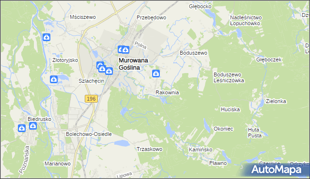 mapa Rakownia, Rakownia na mapie Targeo