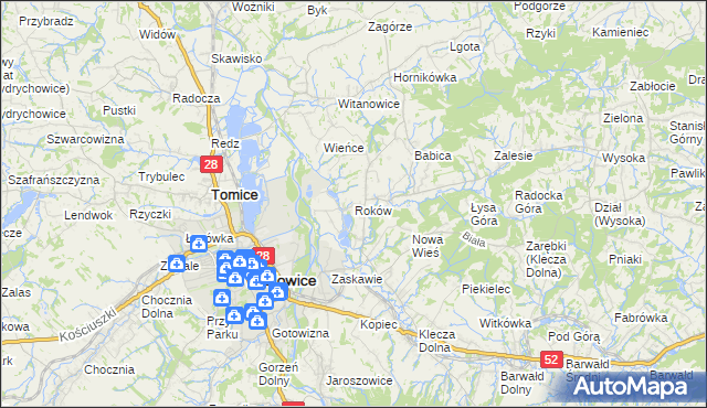 mapa Roków, Roków na mapie Targeo