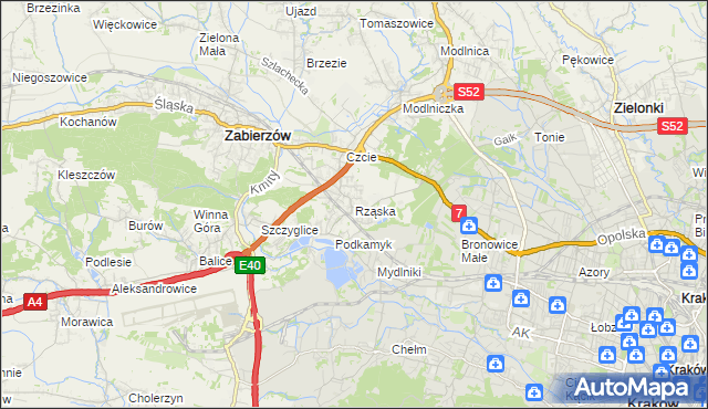 mapa Rząska, Rząska na mapie Targeo