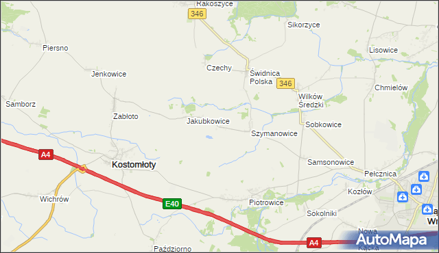 mapa Siemidrożyce, Siemidrożyce na mapie Targeo