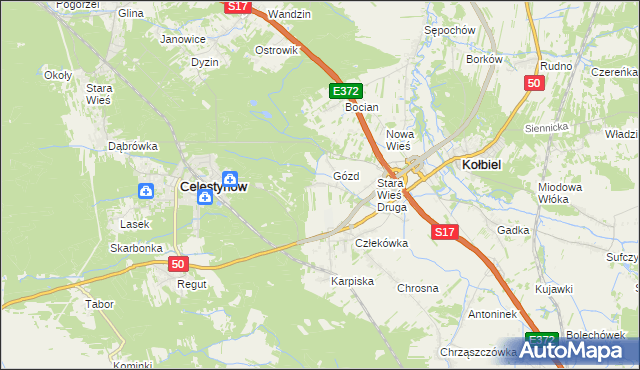 mapa Skorupy, Skorupy na mapie Targeo