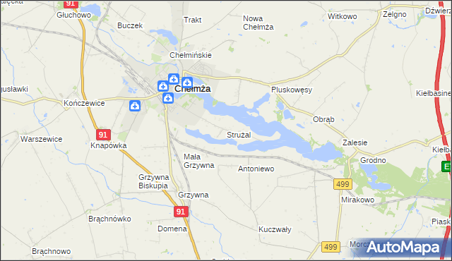 mapa Strużal, Strużal na mapie Targeo