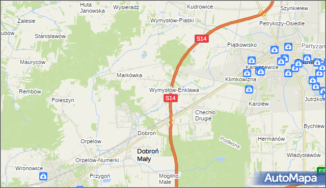 mapa Szczerki, Szczerki na mapie Targeo