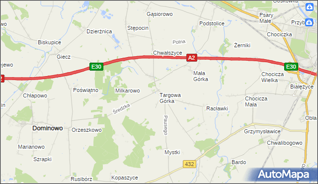 mapa Targowa Górka, Targowa Górka na mapie Targeo