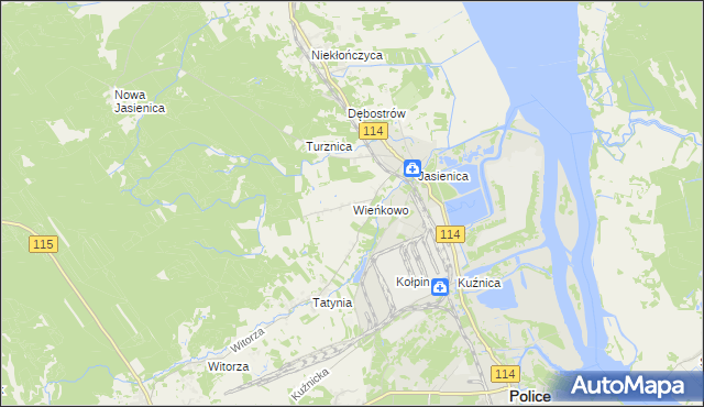 mapa Wieńkowo, Wieńkowo na mapie Targeo