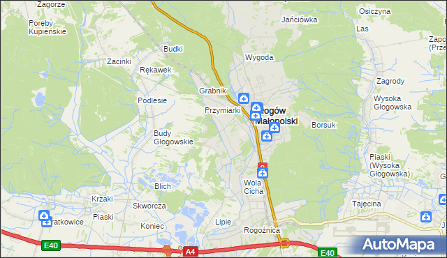 mapa Zabajka, Zabajka na mapie Targeo