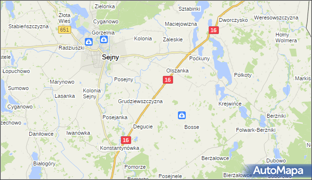 mapa Zaruby, Zaruby na mapie Targeo