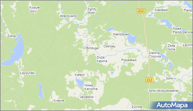 mapa Duża Kępina, Duża Kępina na mapie Targeo