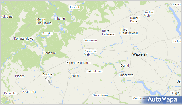 mapa Półwiesk Duży, Półwiesk Duży na mapie Targeo