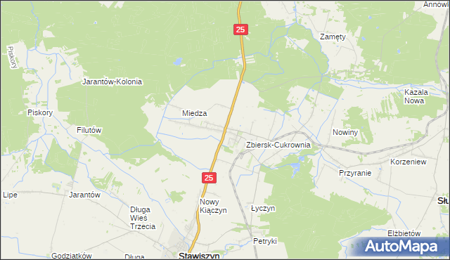 mapa Zbiersk, Zbiersk na mapie Targeo