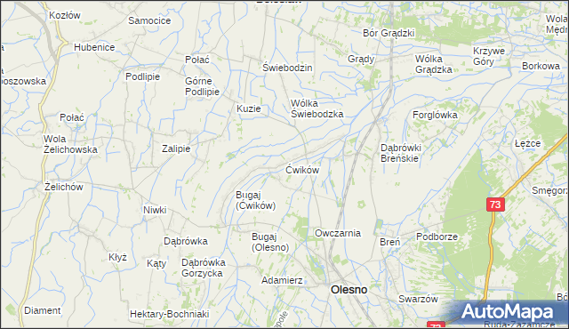 mapa Ćwików, Ćwików na mapie Targeo