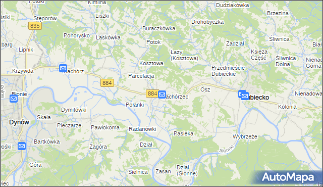 mapa Bachórzec, Bachórzec na mapie Targeo