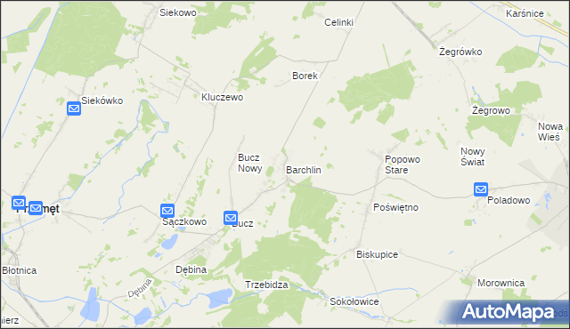 mapa Barchlin, Barchlin na mapie Targeo