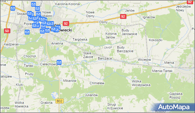 mapa Barcząca, Barcząca na mapie Targeo