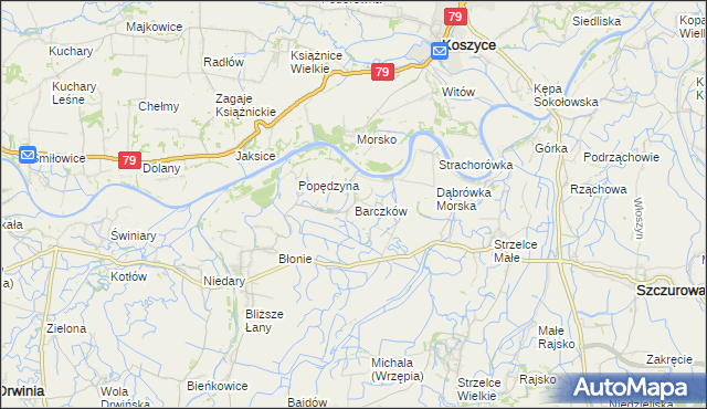 mapa Barczków, Barczków na mapie Targeo