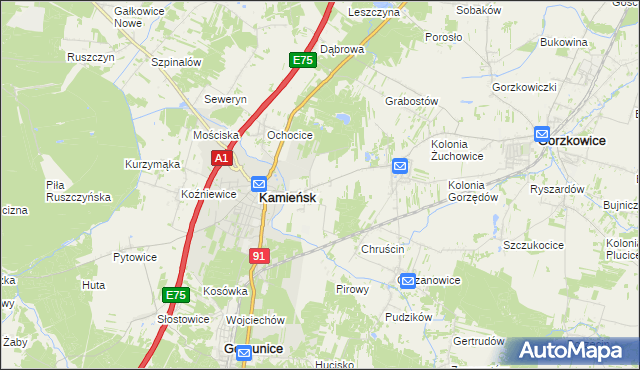 mapa Barczkowice, Barczkowice na mapie Targeo