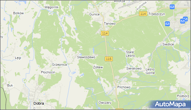 mapa Bartoszewo, Bartoszewo na mapie Targeo