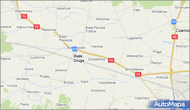mapa Biała Rządowa, Biała Rządowa na mapie Targeo