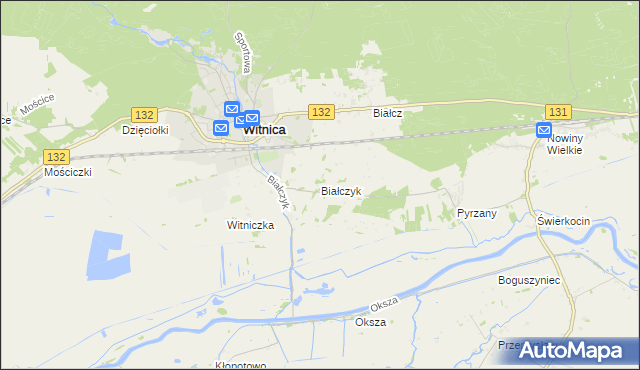 mapa Białczyk, Białczyk na mapie Targeo