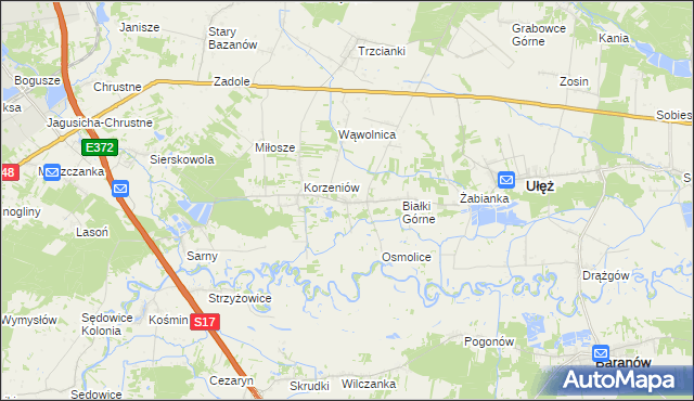 mapa Białki Dolne, Białki Dolne na mapie Targeo