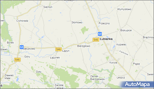 mapa Bierzgłowo, Bierzgłowo na mapie Targeo