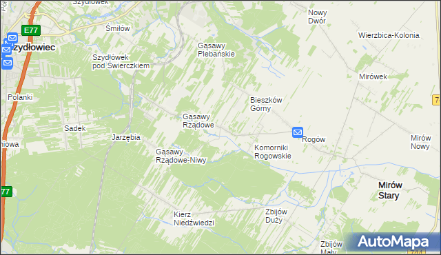 mapa Bieszków Dolny, Bieszków Dolny na mapie Targeo