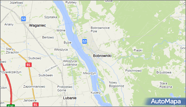 mapa Bobrowniki powiat lipnowski, Bobrowniki powiat lipnowski na mapie Targeo