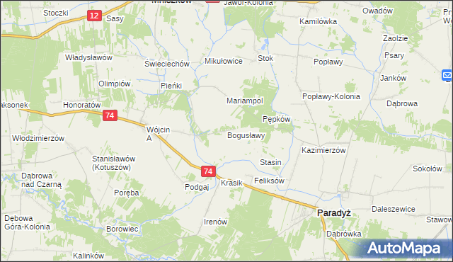 mapa Bogusławy, Bogusławy na mapie Targeo