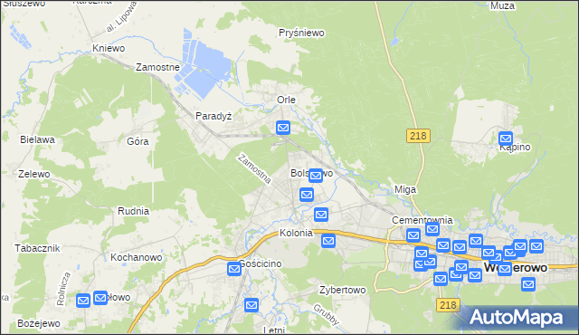 mapa Bolszewo, Bolszewo na mapie Targeo