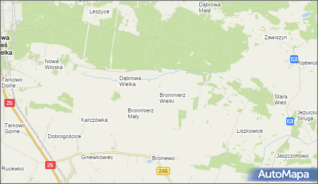 mapa Bronimierz Wielki, Bronimierz Wielki na mapie Targeo