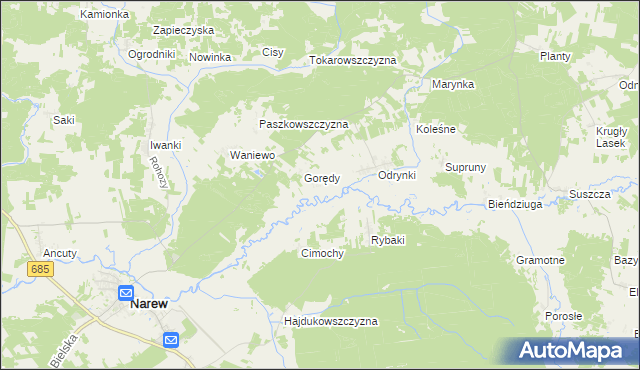 mapa Bruszkowszczyzna, Bruszkowszczyzna na mapie Targeo