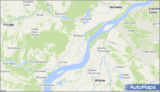 mapa Brześce-Kolonia, Brześce-Kolonia na mapie Targeo